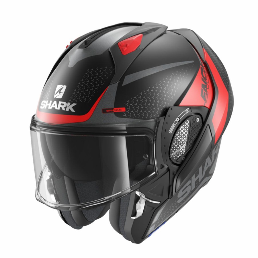 Helmets * | Shark Matte Black/Red/Grey Evo Gt Encke Modular Helmet