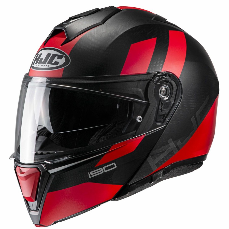 Helmets * | Hjc I90 Black/Red Syrex Modular Helmet