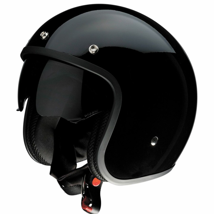 Helmets * | Z1R Saturn Gloss Black Open Face Helmet