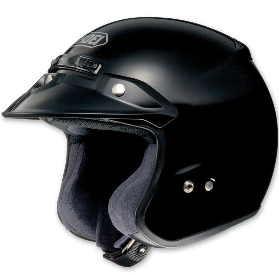 Helmets * | Shoei Rj Platinum-R Black Open Face Helmet