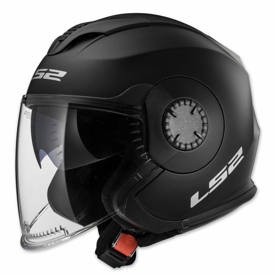 Helmets * | Ls2 Verso Matte Black Open Face Helmet