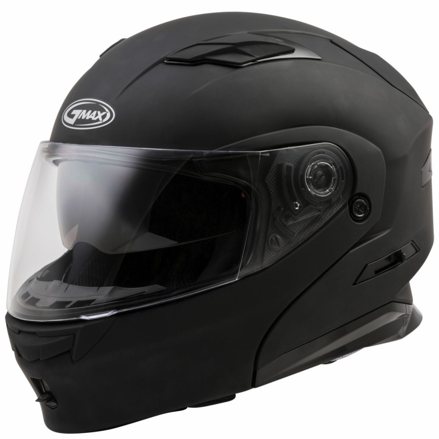 Helmets * | Gmax Md-01 Matte Black Modular Helmet