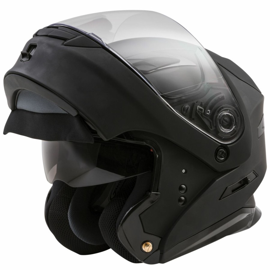 Helmets * | Gmax Md-01 Matte Black Modular Helmet