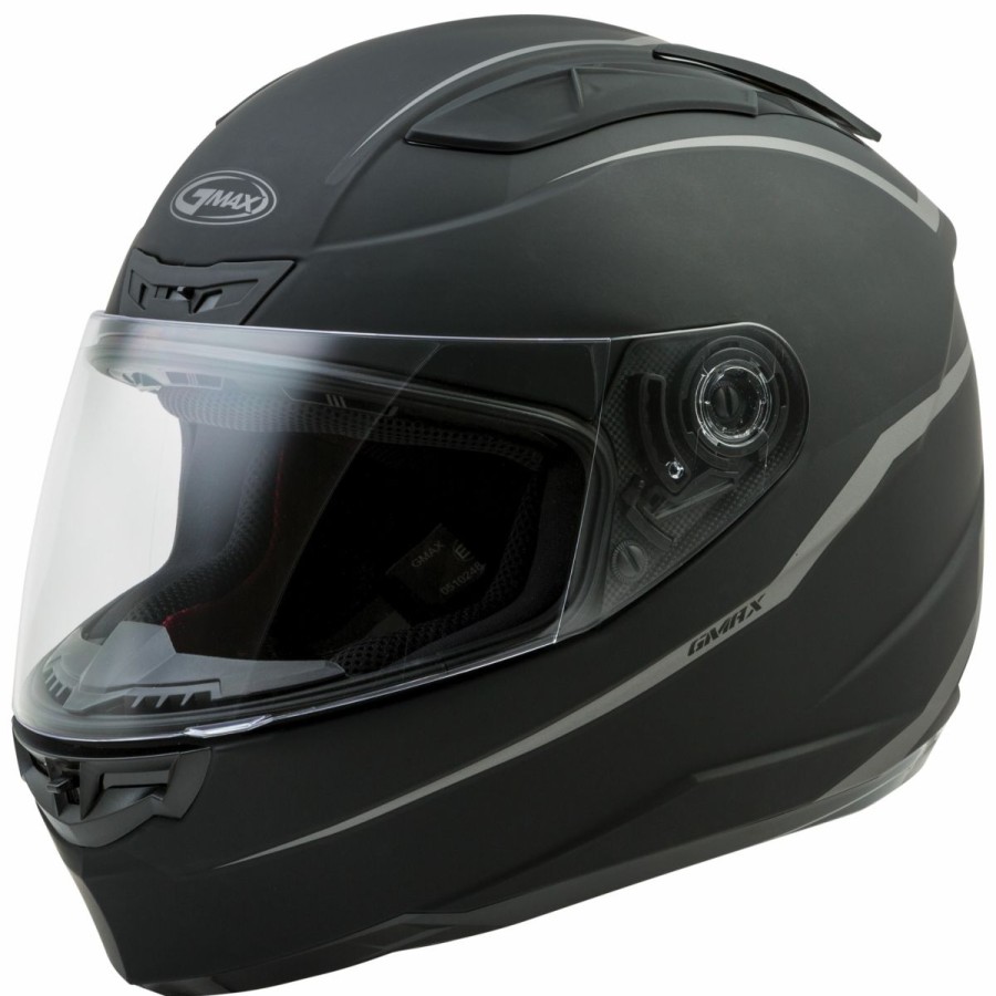 Helmets * | Gmax Ff-88 Precept Matte Black Full Face Helmet