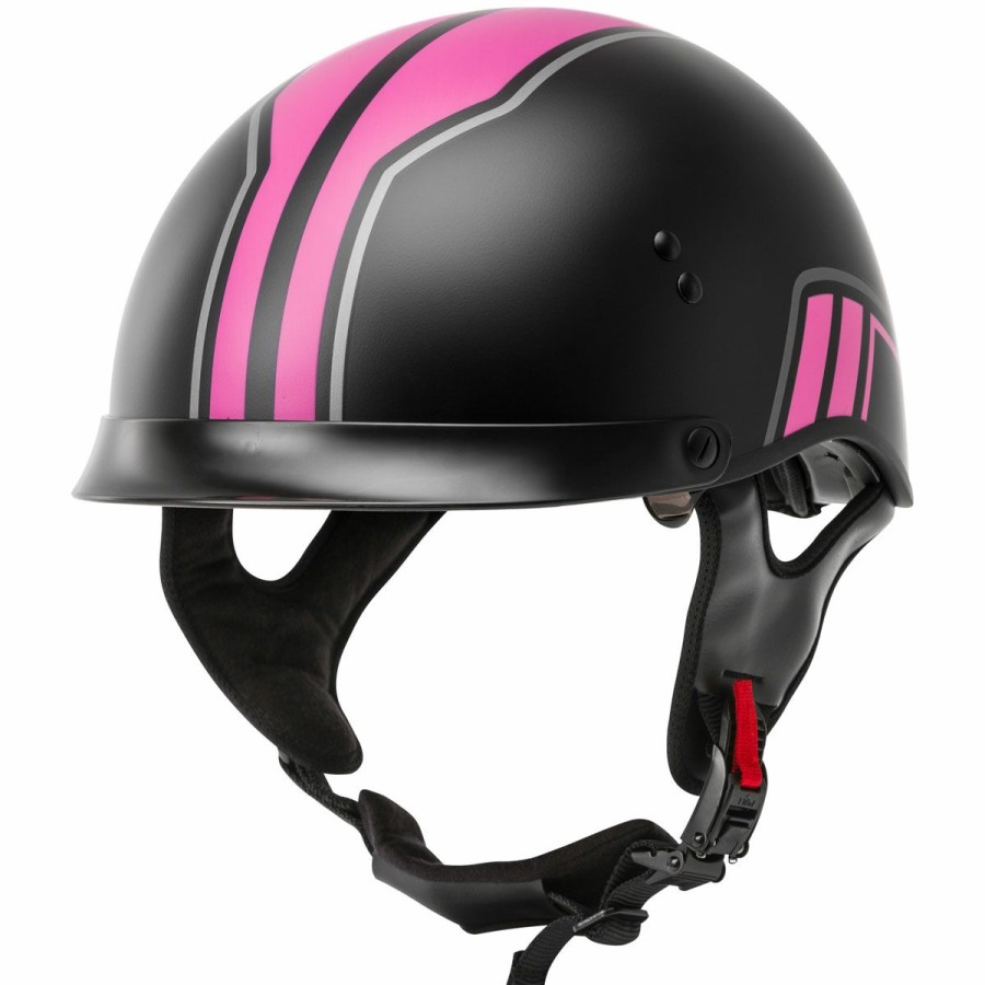 Helmets * | Gmax Hh-65 Full Dressed Half Helmet