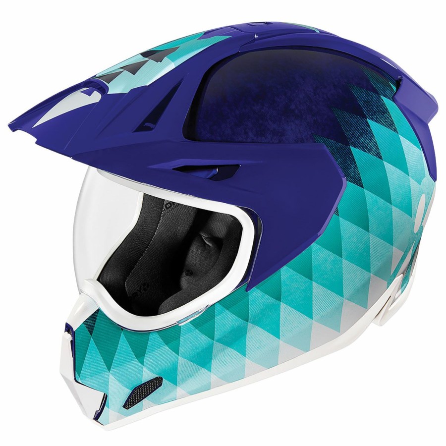 Helmets * | Icon Variant Pro Hello Sunshine Blue Dual Sport Helmet