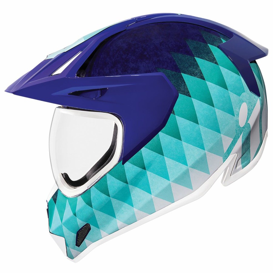 Helmets * | Icon Variant Pro Hello Sunshine Blue Dual Sport Helmet