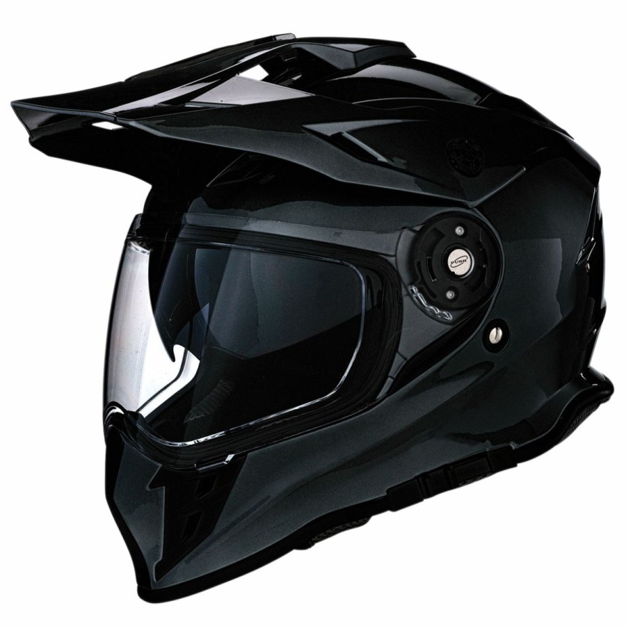 Helmets * | Z1R Range Gloss Black Dual Sport Helmet