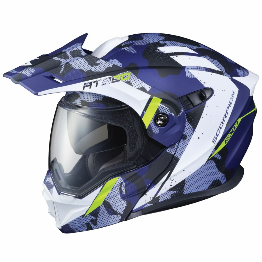 Helmets * | Scorpion Exo Exo-At950 Outrigger Matte Blue Modular Helmet