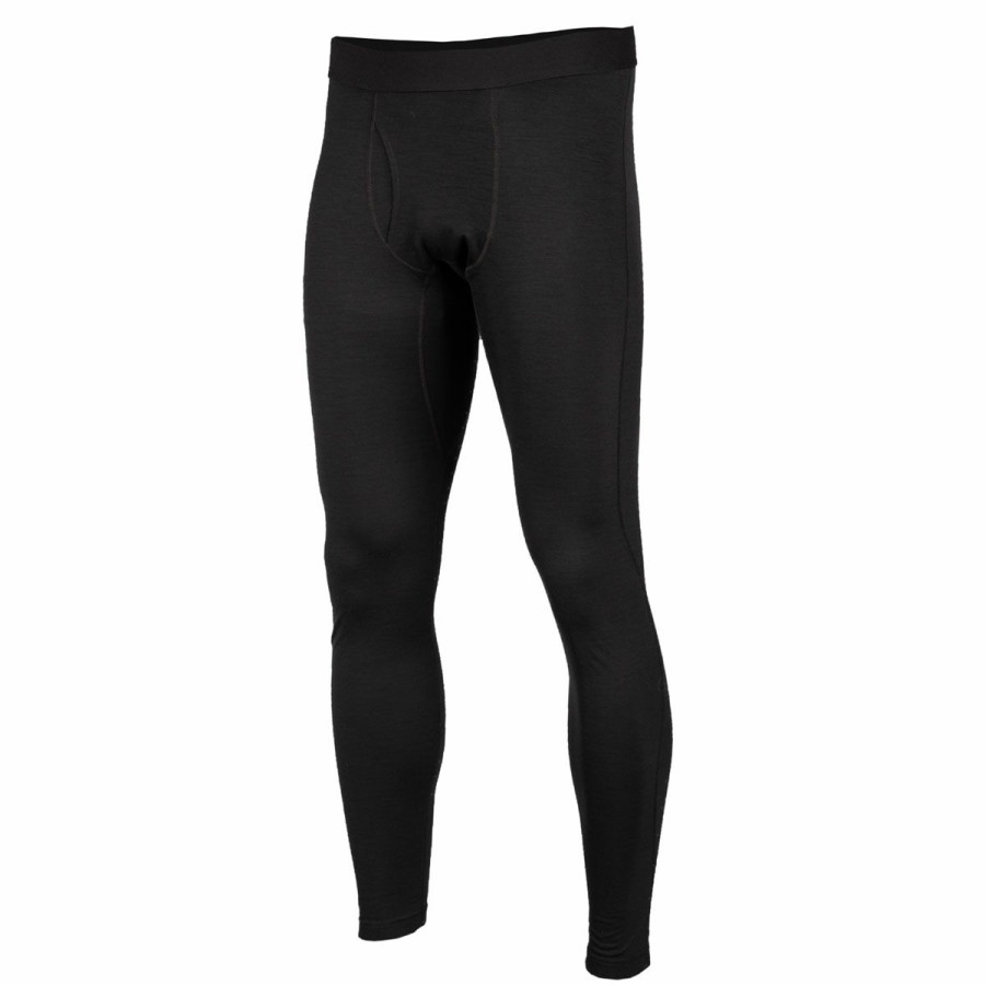 Base Layers & Underwear * | Klim Men'S Teton Merino Wool Black Pants