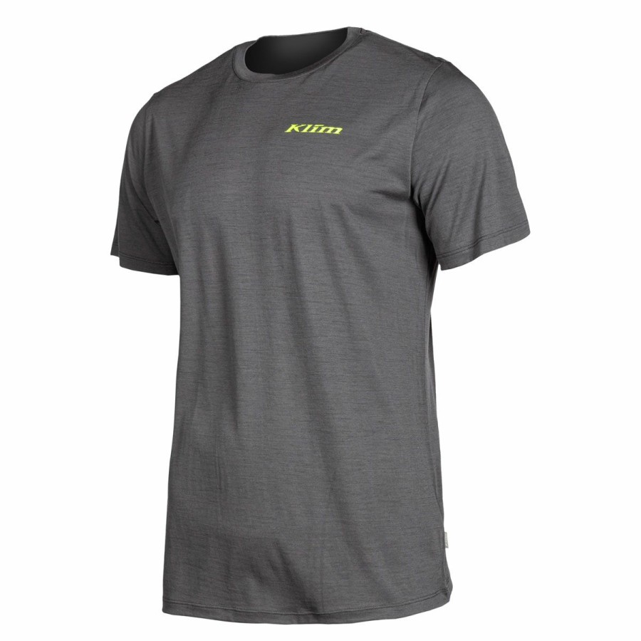 Base Layers & Underwear * | Klim Men'S Teton Merino Wool Asphalt Short Sleeve T-Shirt