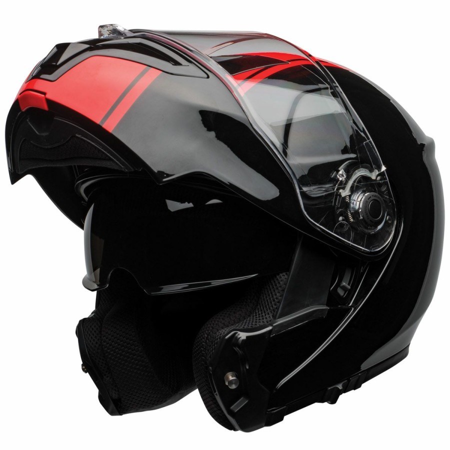 Helmets * | Bell Srt Ribbon Black/Red Modular Helmet