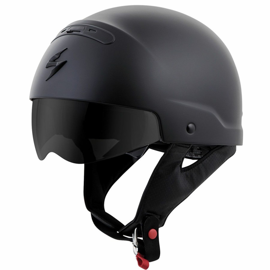 Helmets * | Scorpion Exo Covert Matte Black Half Helmet