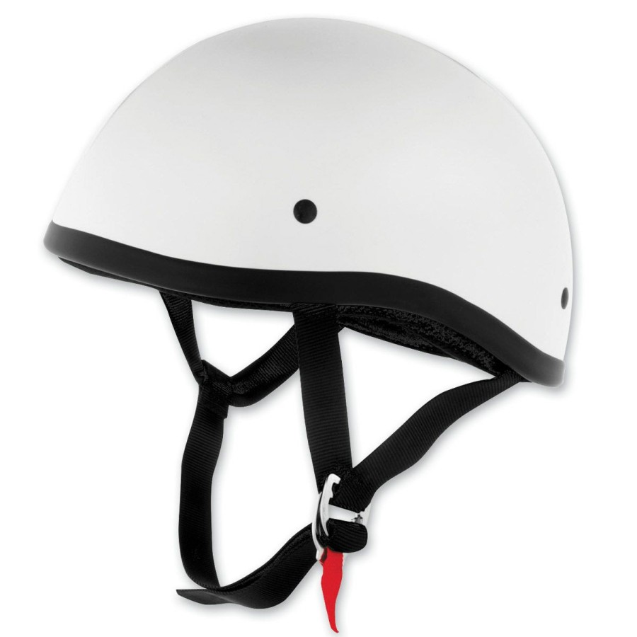 Helmets * | Skid Lid Original White Half Helmet