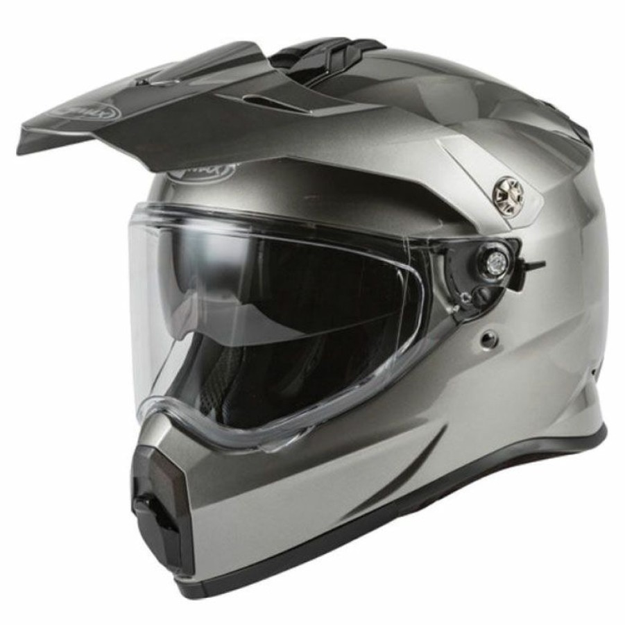 Helmets * | Gmax At-21 Titanium Dual Sport Helmet