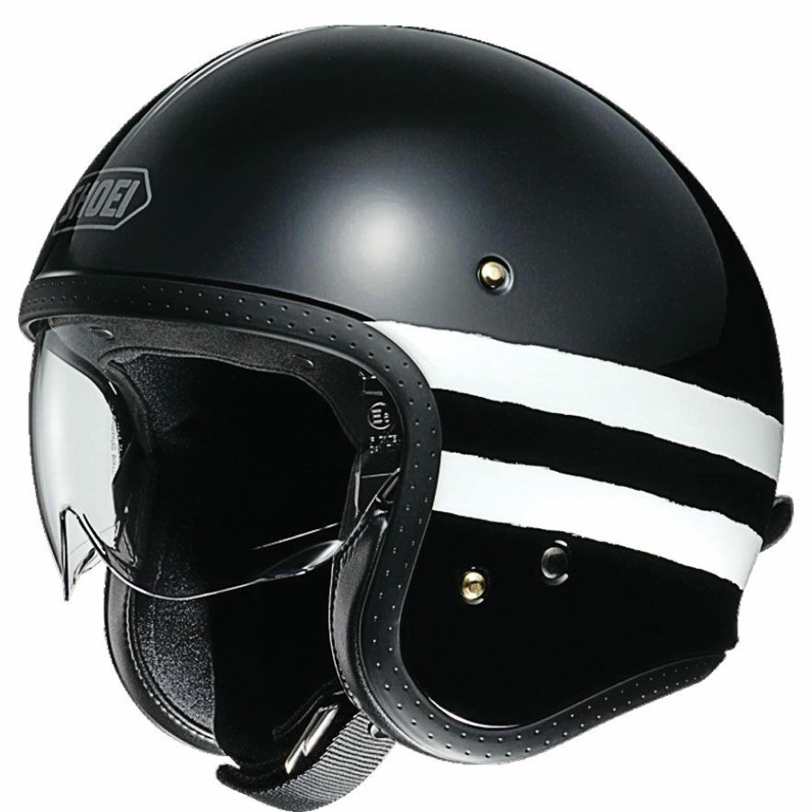 Helmets * | Shoei J-O Sequel Black/White Open Face Helmet