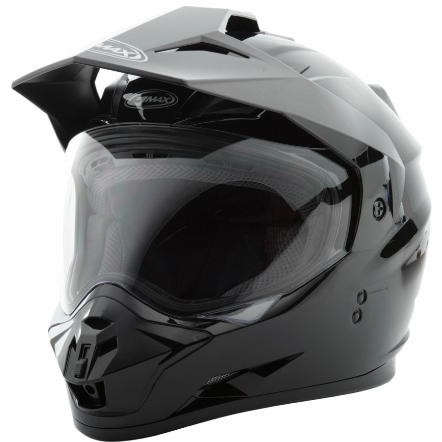 Helmets * | Gmax Gm11 Gloss Black Dual Sport Helmet