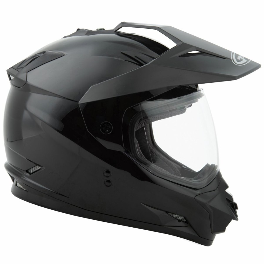 Helmets * | Gmax Gm11 Gloss Black Dual Sport Helmet